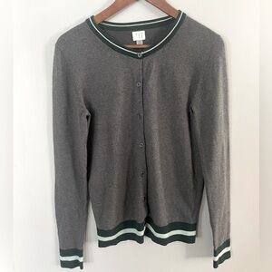 Andeawy Cotton Blend Gray Cardigan Size Small